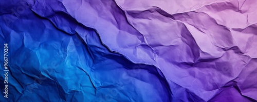 Wallpaper Mural Crumpled gradient paper texture in blue and purple tones, abstract art concept Torontodigital.ca