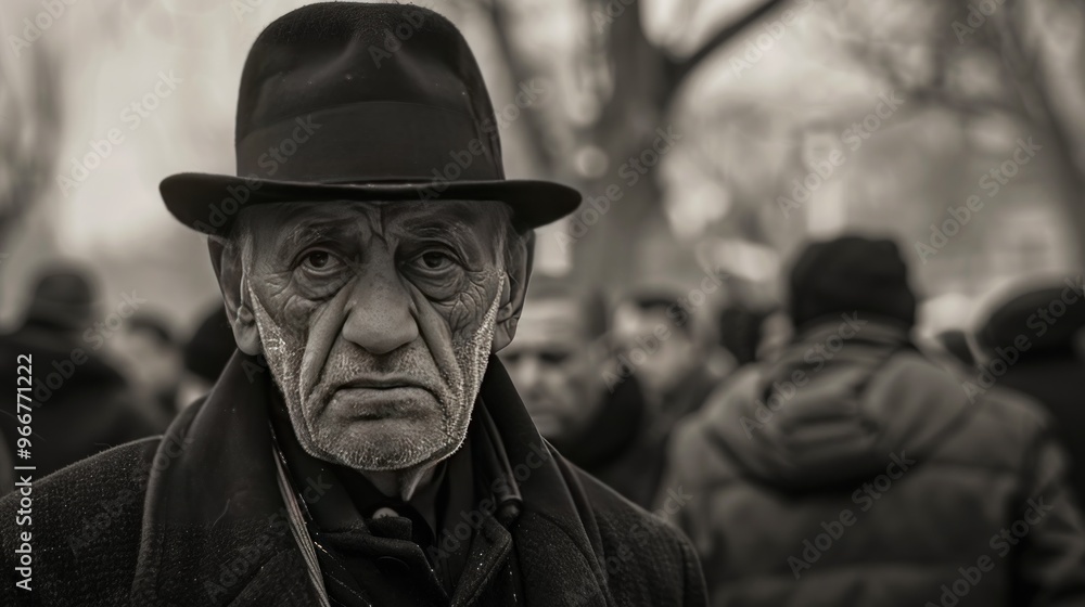 Portrait of an Elderly Man in a Hat. Portrait of an Elderly Man in a Hat.