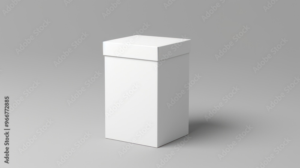 Blank White Box Packaging Mockup. Blank White Box Packaging Mockup.