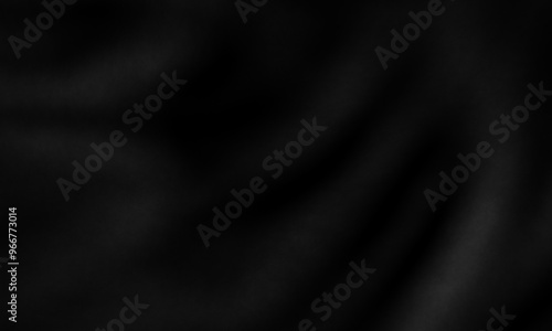 Abstract black leather background. Wavy leather.