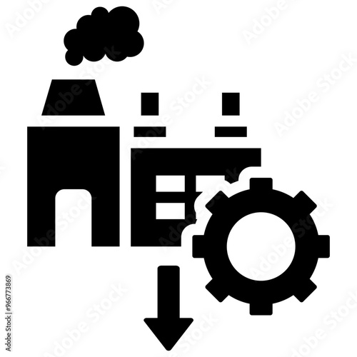 Reduced Industrial Output Icon