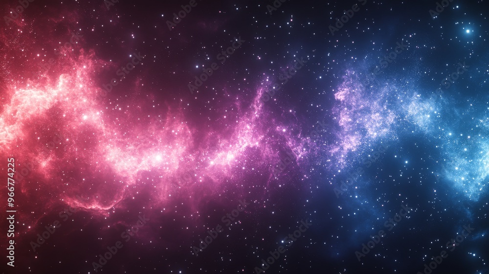Fototapeta premium Cosmic Nebula with Pink and Blue Gas Clouds