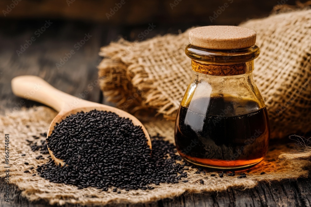Concept of Sesame extract , Generative AI Concept of Sesame extract , Generative AI