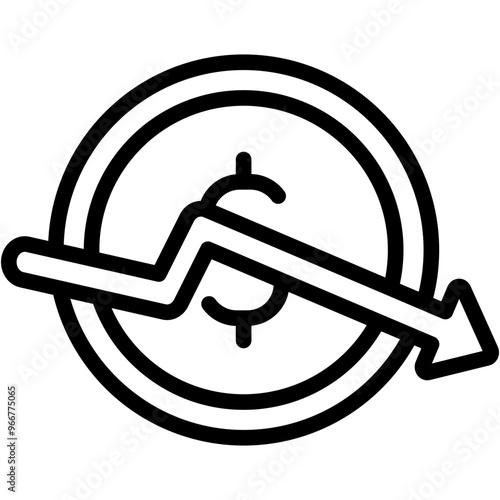 Declining Value Icon