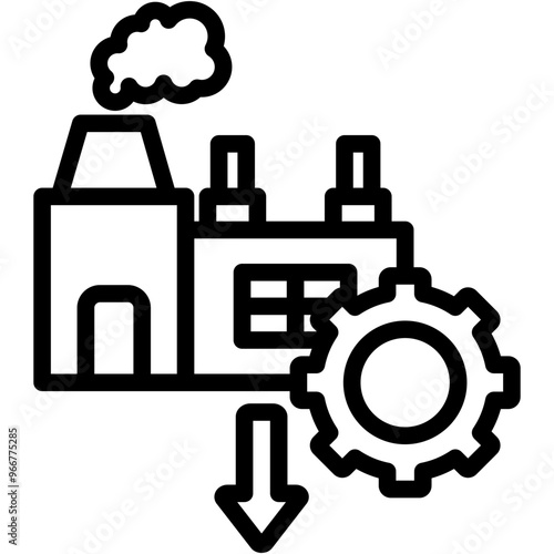 Reduced Industrial Output Icon