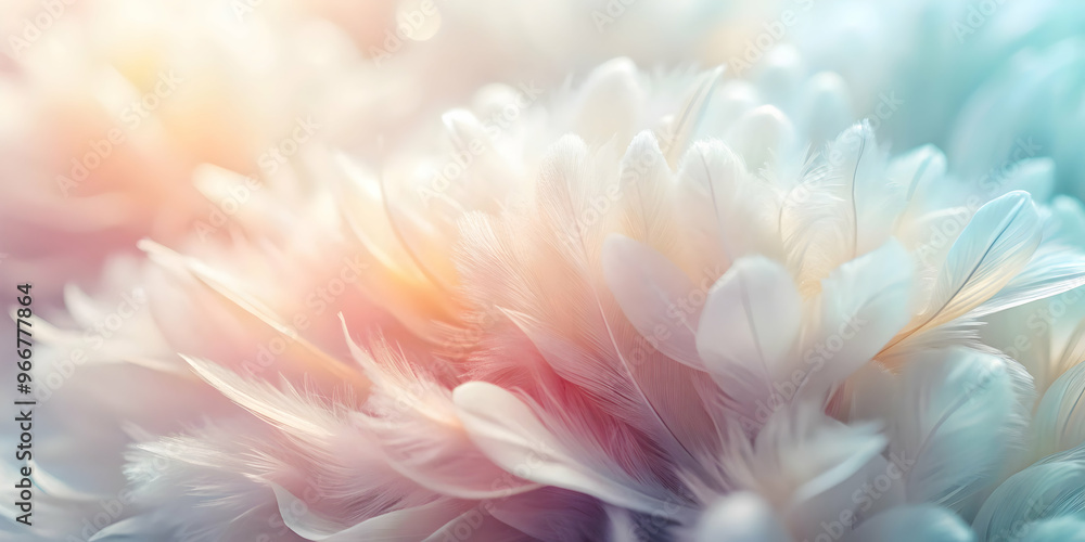 Soft Pastel Floral Abstract: A close-up, abstract view of delicate white petals bathed in soft, pastel hues, creating a dreamlike and ethereal visual. Soft Pastel Floral Abstract: A close-up, abstract view of delicate white petals bathed in soft, pastel hues, creating a dreamlike and ethereal visual.