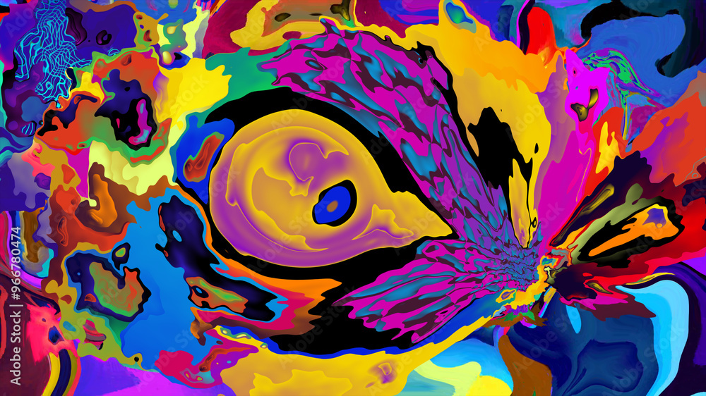 Psychedelic colorful abstract fluid and liquid background Psychedelic colorful abstract fluid and liquid background