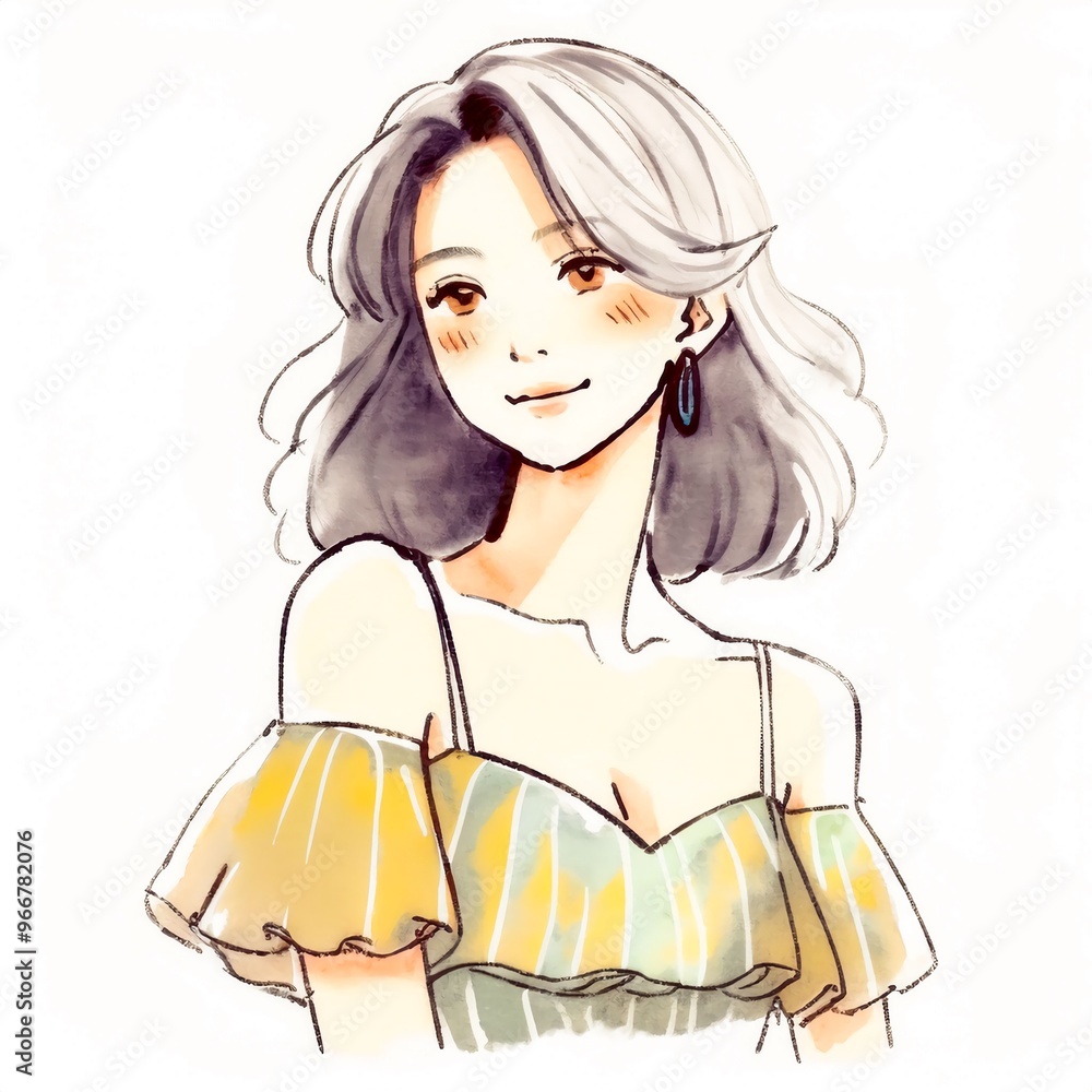 女性・女の子のイラスト素材 女性・女の子のイラスト素材