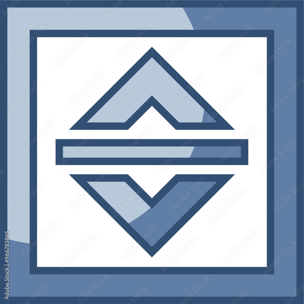 vector elevator button icon, transparent background. replaceable blue ...