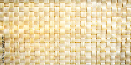 Woven Simplicity: A close-up of beige woven fabric, highlighting its intricate texture and neutral tone.  photo