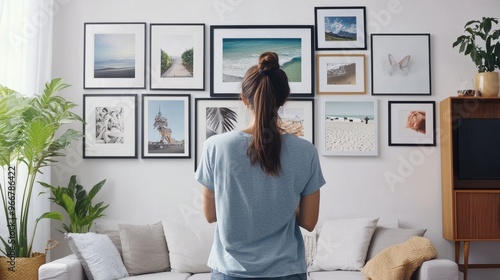 Cozy Gallery Wall in Modern Living Room photo