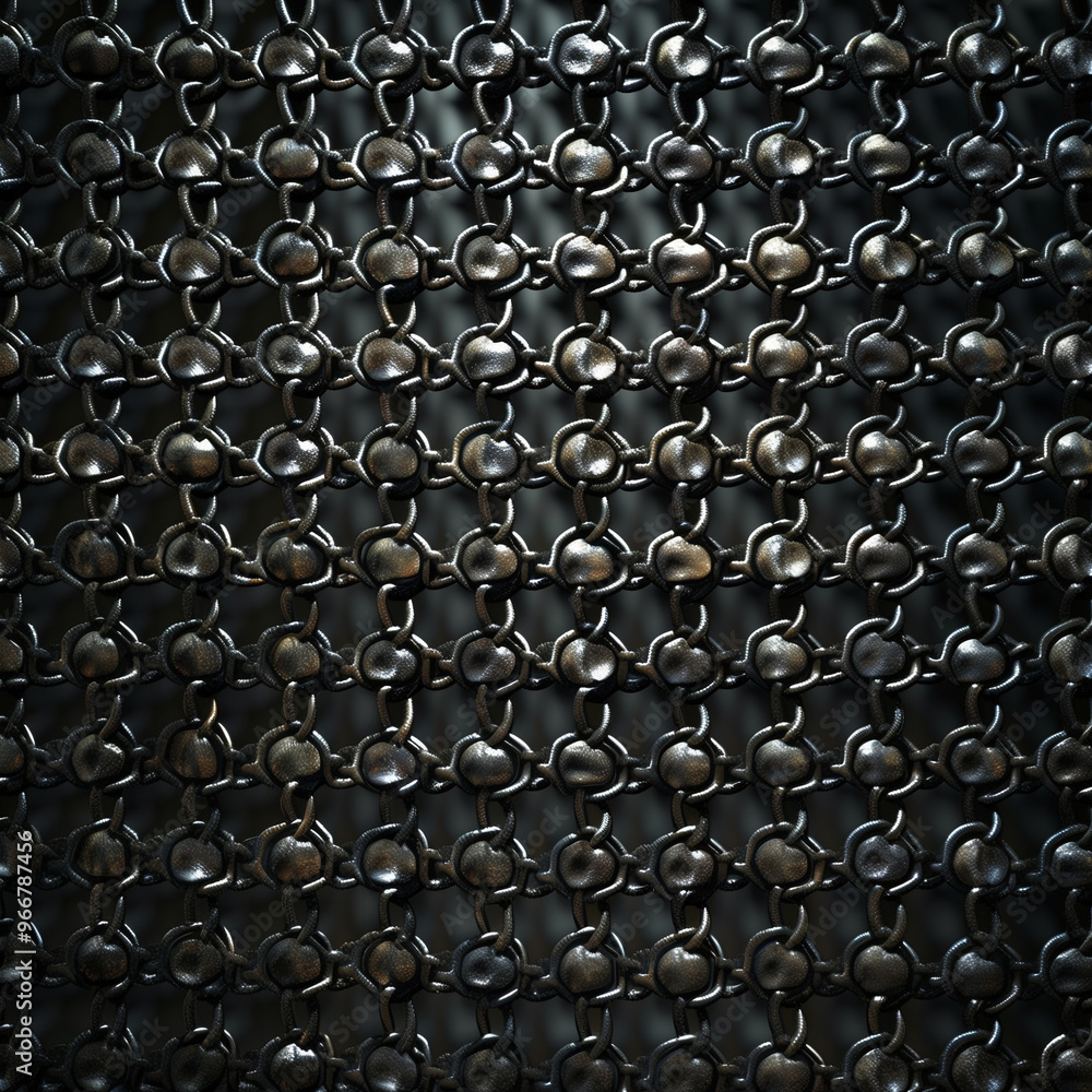 Medieval Chainmail Ring Pattern Close-Up
Medieval Chainmail Ring Pattern Close-Up