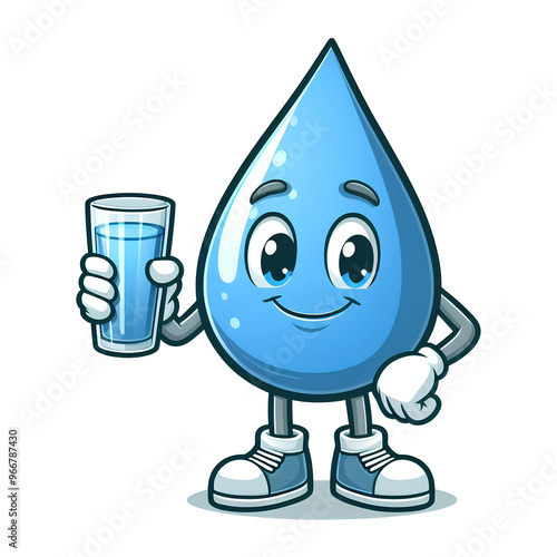 water droplet holding a glass