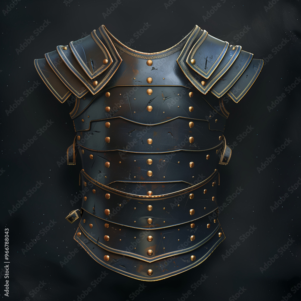 Medieval Steel Chestplate Armor with Bronze Rivets
Medieval Steel Chestplate Armor with Bronze Rivets