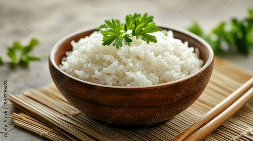 Bowl of steamed rice. Bowl of steamed rice.