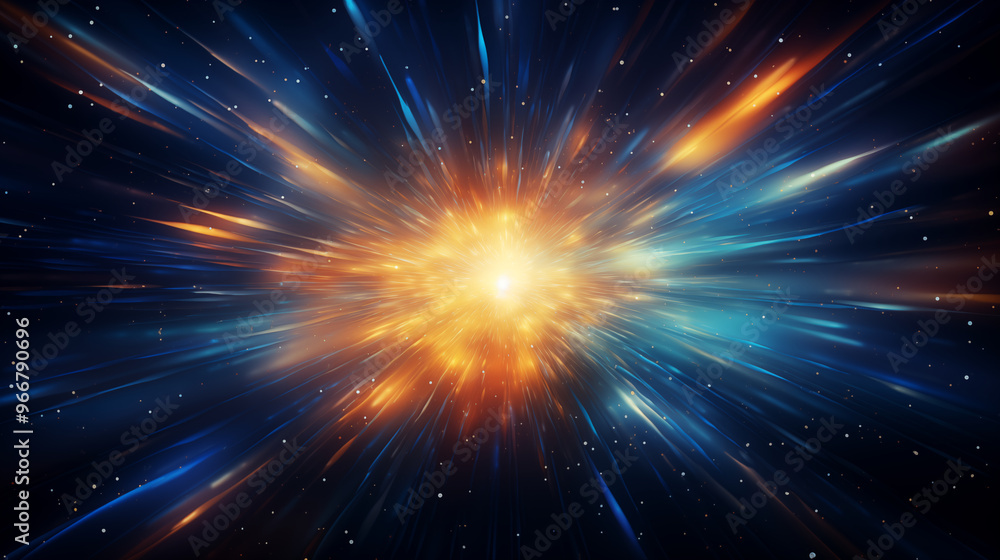 Fototapeta premium Radiant Academia: Mysterious Space-Inspired Vector Art with Intel Core Aesthetics