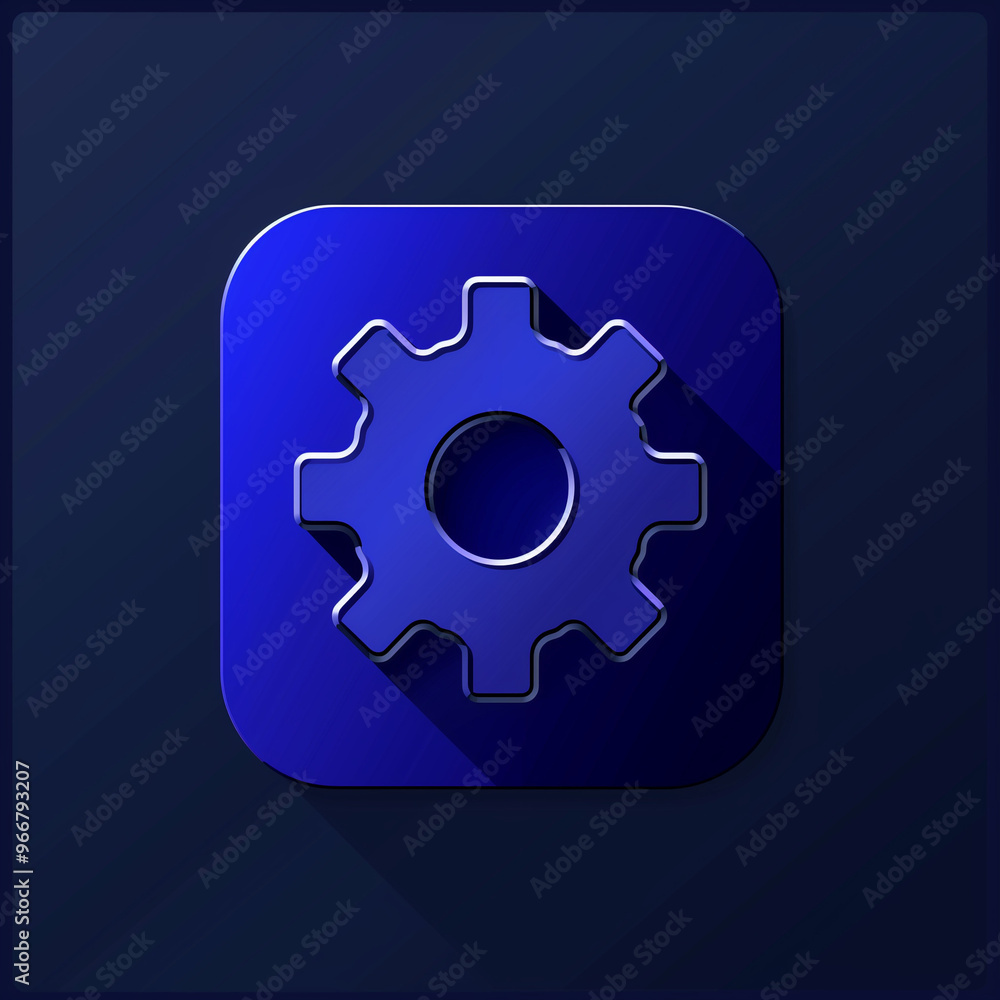 Blue Gear Icon in Modern 3D Design
Blue Gear Icon in Modern 3D Design