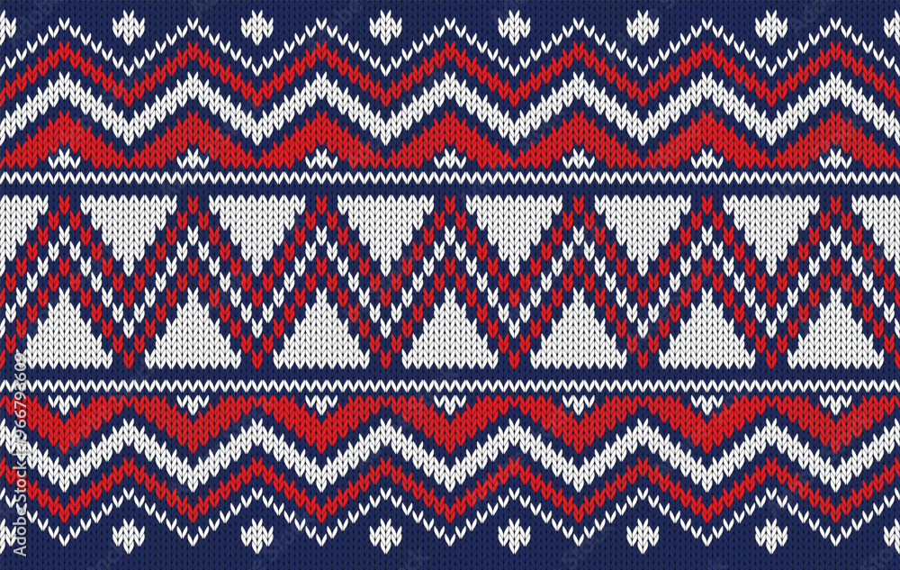 Knitted pattern seamless ethnic fabric Christmas color theme. traditional knitted pattern snow winter concept. Designed for knitted pattern,background ,wallpaper ,clothing ,embroidery ,textile ,fabric Knitted pattern seamless ethnic fabric Christmas color theme. traditional knitted pattern snow winter concept. Designed for knitted pattern,background ,wallpaper ,clothing ,embroidery ,textile ,fabric