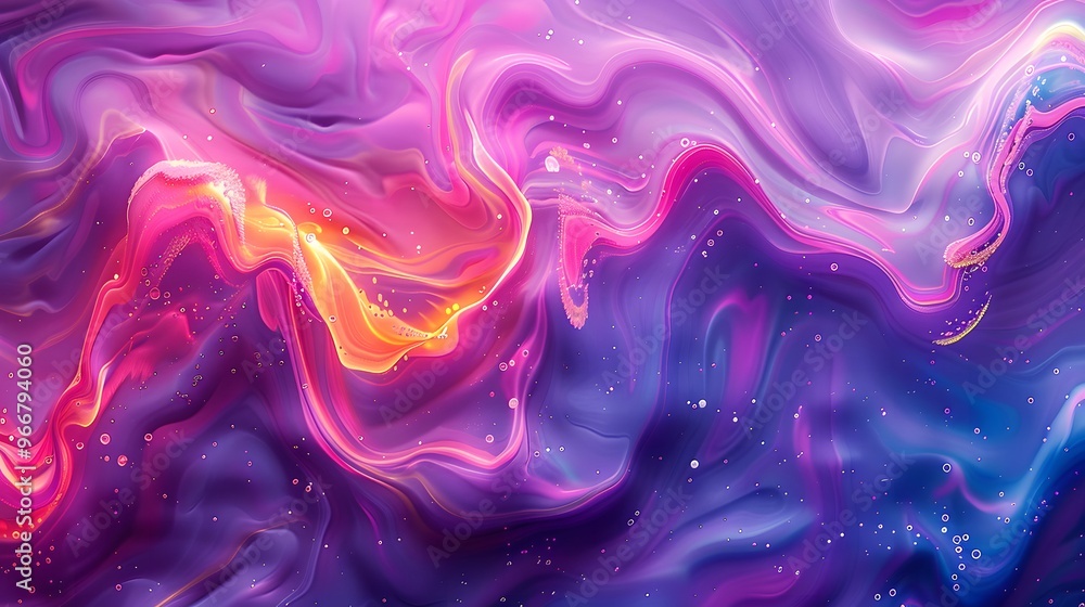 Fototapeta premium background mix of purple blue and orange colors forming thick water shapes, abstract background