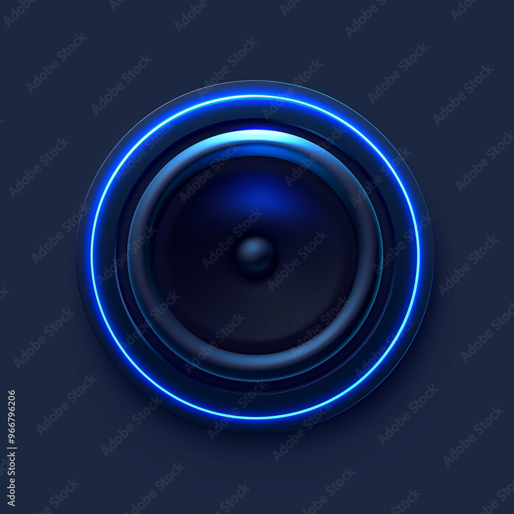 Glowing Blue Speaker Icon with Neon Effects
Glowing Blue Speaker Icon with Neon Effects