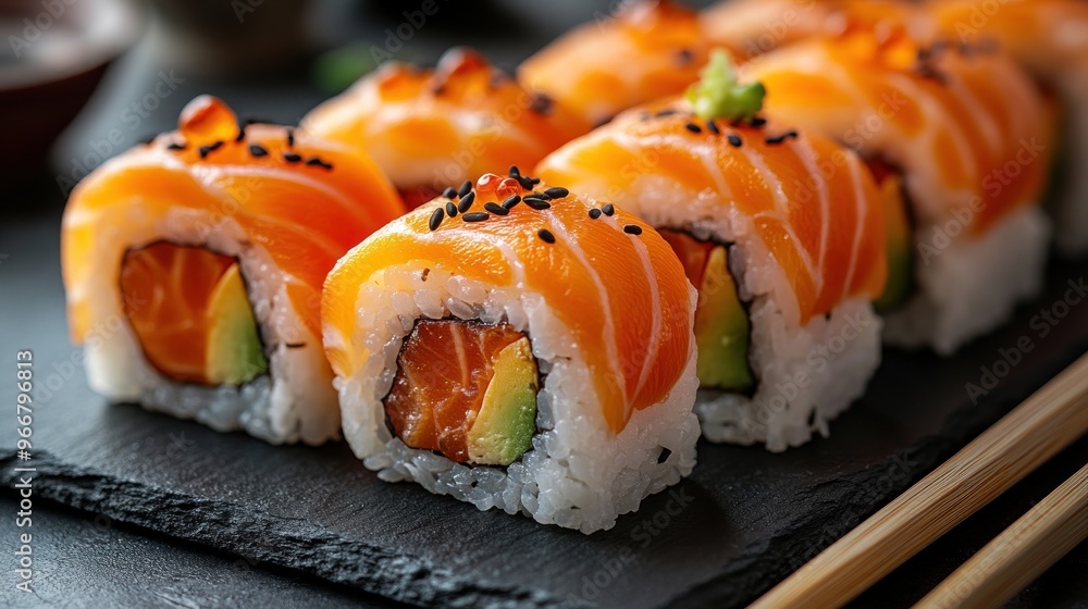 Delicious Salmon Sushi Rolls Delicious Salmon Sushi Rolls
