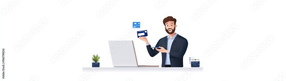 Service agent explaining a product to a happy customer in a tech store, client assistance, satisfaction, technology Service agent explaining a product to a happy customer in a tech store, client assistance, satisfaction, technology