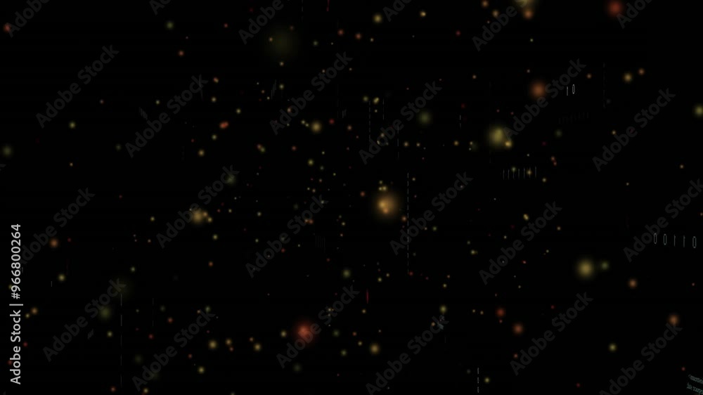 Animation of orange spots over black background Animation of orange spots over black background