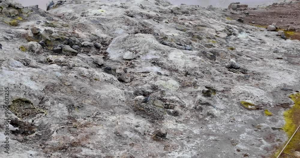 A captivating video showcases the volcanic landscape of Iceland, featuring a stunning array of gray rocks near Myvatn in Reykjahlid. A captivating video showcases the volcanic landscape of Iceland, featuring a stunning array of gray rocks near Myvatn in Reykjahlid.