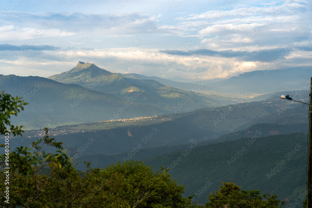 Mountain peaks in a Colombian landscape at sunset. Mountain peaks in a Colombian landscape at sunset.