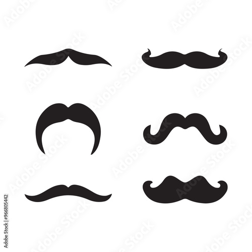 set of mustache. collection of mustaches. set of mustaches. set of mustache vector