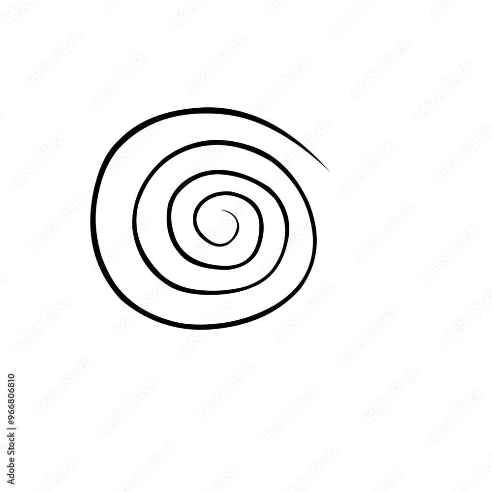 Spiral Swirl Thin Line 