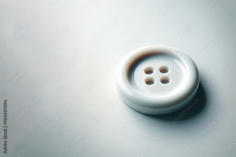 A white button on a clean background. Space for text. A white button on a clean background. Space for text.