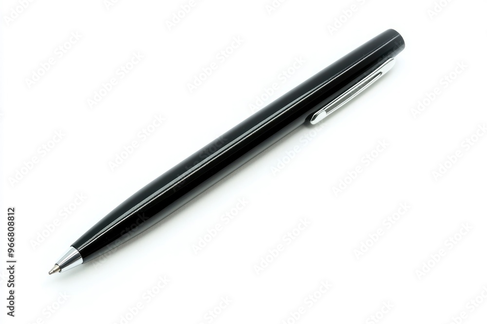 Black pen isolated in white background with generative ai Black pen isolated in white background with generative ai