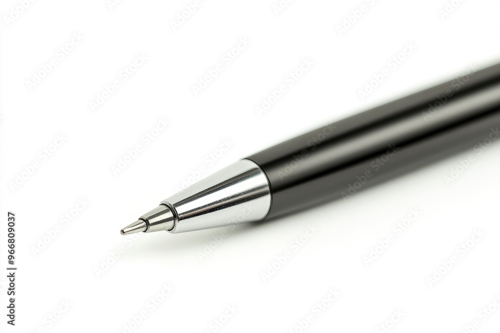 Black pen isolated in white background with generative ai Black pen isolated in white background with generative ai