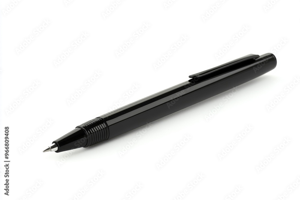Black pen isolated in white background with generative ai Black pen isolated in white background with generative ai
