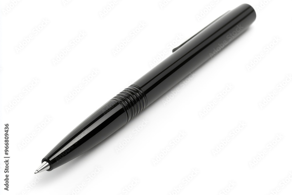 Black pen isolated in white background with generative ai Black pen isolated in white background with generative ai