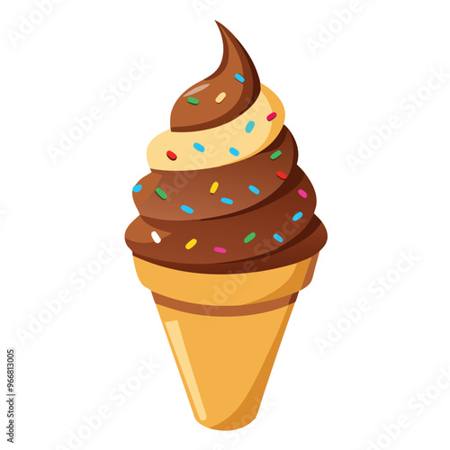 Sweet cartoon cold ice cream set and tasty cartoon frozen icecream collection vector delicious. Set of ice cartoon colorful ice-cream desserts. Chocolate and milk icecream vector illustration