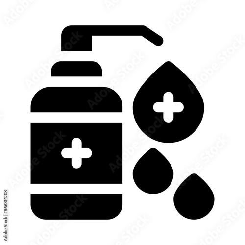 hand sanitizer glyph icon