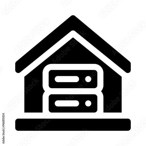warehouse glyph icon