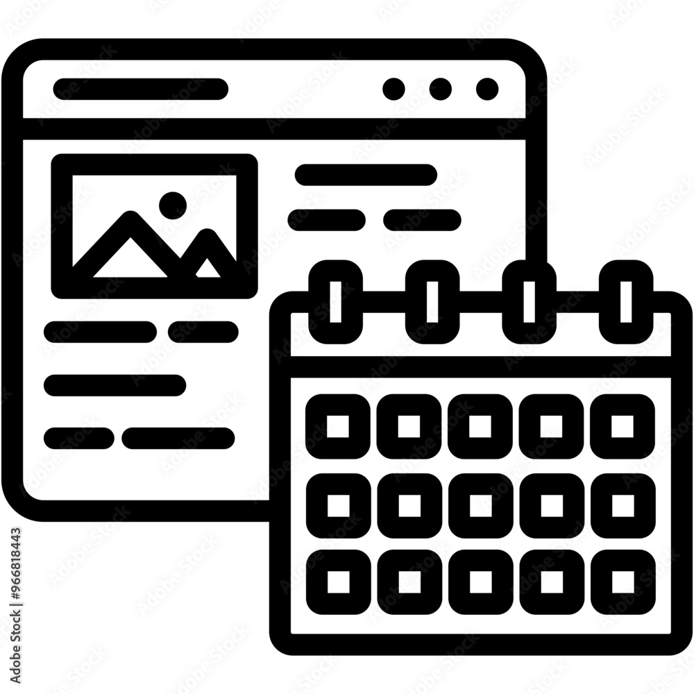 Content Calendar Icon Content Calendar Icon