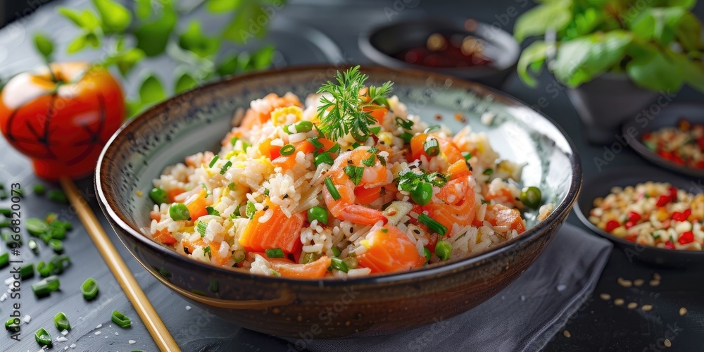 Fried Rice with Salmon Trimmings Fried Rice with Salmon Trimmings