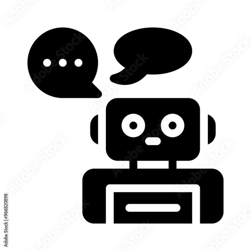 chatbot glyph icon