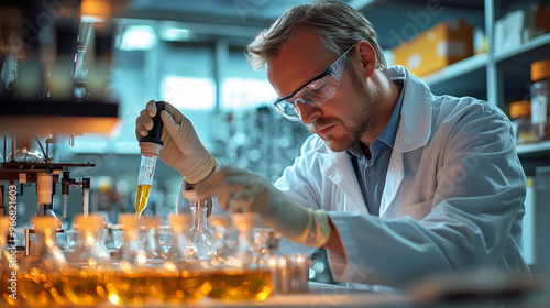 A solitary scientist in a l...