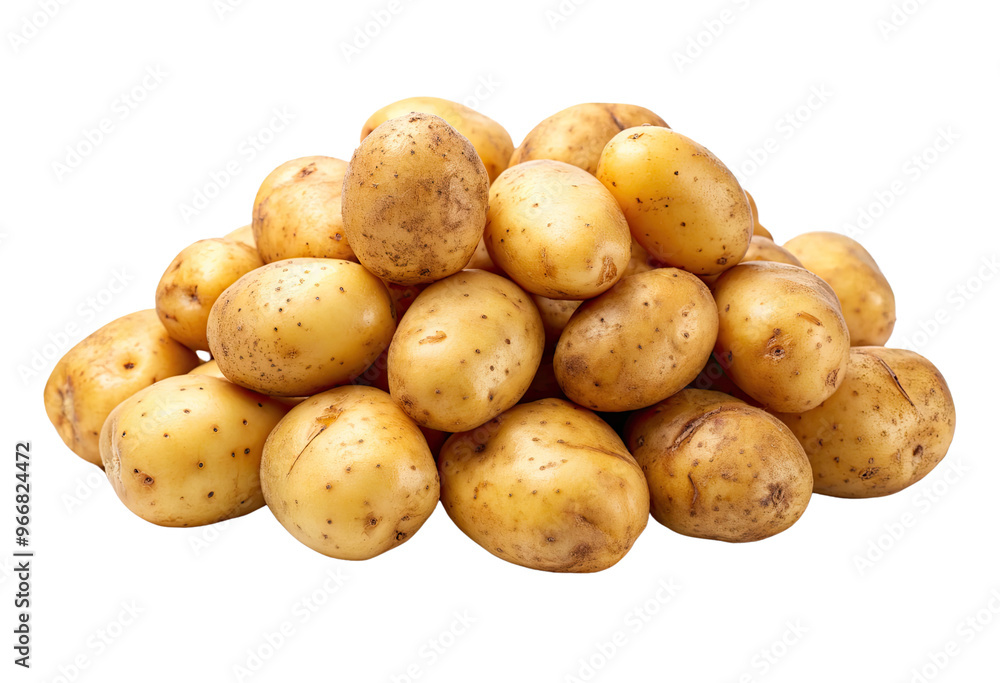 Pile of potatoes isolated with transparent background. Pile of potatoes isolated with transparent background.