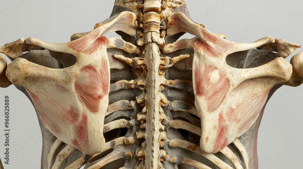 Upper Rib Support Detailed Anatomical Close-up Showing Ribs Providing Stability for the ...