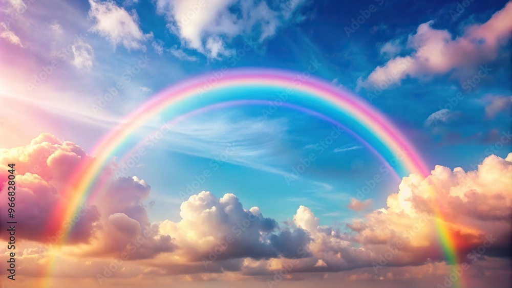 Rainbow soft color background with a pastel gradient, shot from a low angle Rainbow soft color background with a pastel gradient, shot from a low angle