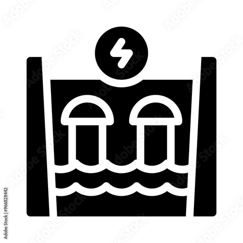 hydropower glyph icon