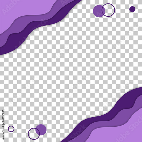 Violet papercut frame