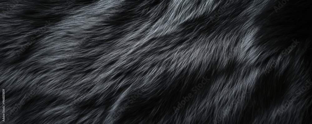 Black fur texture, close-up detailed view. Natural pattern background concept Black fur texture, close-up detailed view. Natural pattern background concept