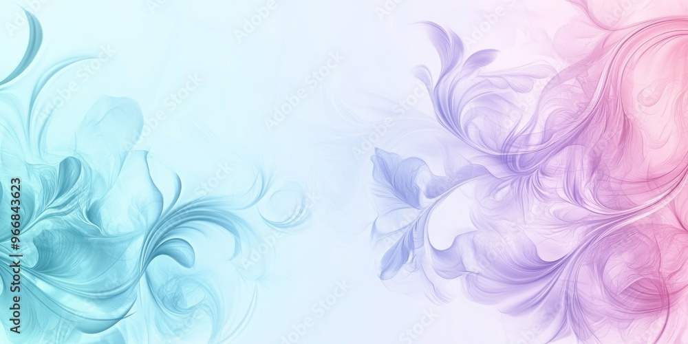 Soft pastel abstract design with flowing shapes in blue and pink hues. Soft pastel abstract design with flowing shapes in blue and pink hues.